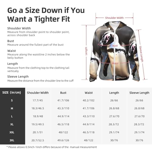 Sun Protection Hoodie Shirt African Penguin UPF 50+ Long Sleeve Outdoor Rash Guard for Men Women2