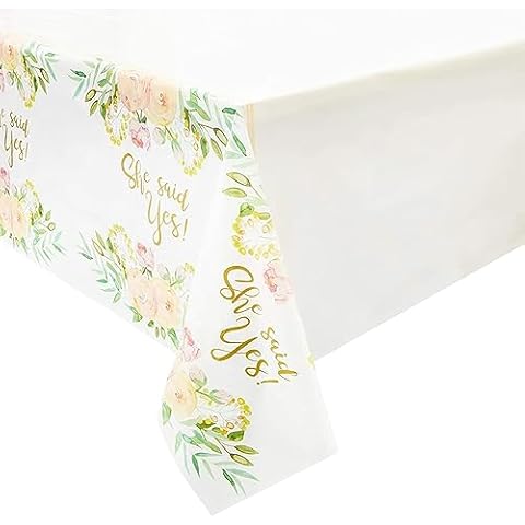Juvale She Said Yes Table Covers Cover