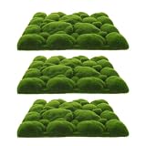 3 Pezzi Pannello Decorativo Verde Muschio Artificiale in Schiuma