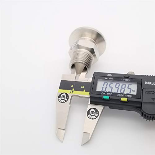 Image of 1 /2 inch MNPT x KF25 flange fitting adapter with stainless steel centering ring (ISO-KF KF25 QF25 NW25) (1 /2 inch MNPT KF25 with a centering ring)