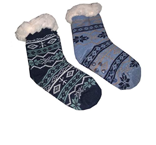 Kit 02 Meias Térmicas Infantil Menino Antiderrapante Forrada Lã Quentinha