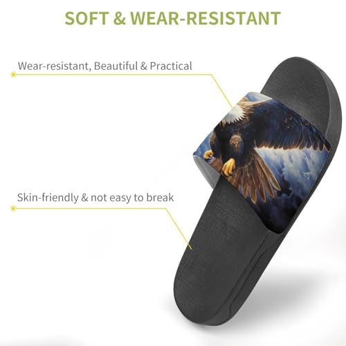 Ea-gle Flying Night Sky House Sandals Non-Slip Bathroom Slippers Beach Summer Shoes for Men Women3