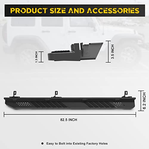 Estribos JT Gladiator con luz LED para Jeep Gladiator 4 puertas miniatura 3