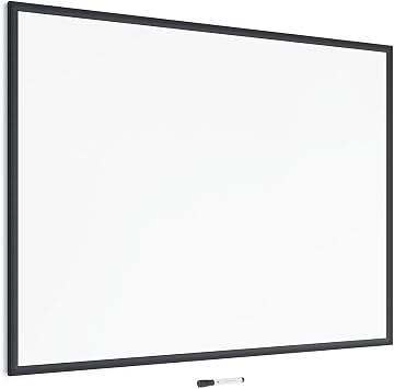 U Brands Magnetic Dry Erase Board White Board, 36 x 48 Inches, Black Wood Frame (2893U00-01)
