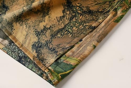Image of Women's Silk Kimono Robe Short Bathrobe Nightgown 100% Mulberry Silk for Women - Classic Floral Pattern
