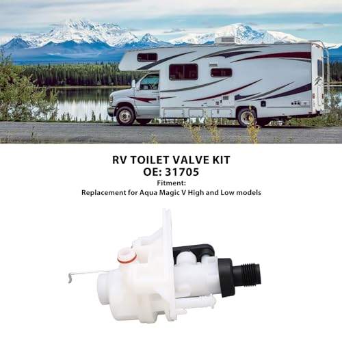 Image of Toilet Valve, Toilet Water Valve Module, RV Toilet Water Valve Kit 31705 Leak Resistant Toilet Water Valve Module Assembly Replacement for Aqua Magic V