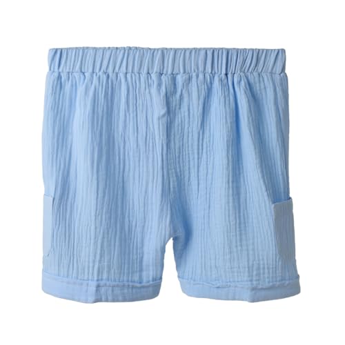 Image of Bold N Elegant Kids Linen Solid Shirt & Shorts Co-Ord Set|Stylish Party Short-Sleeve Shirt With Bow & Comfy Shorts|Cool & Comfortable Summer Wear