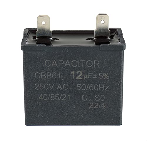BOJACK 12uf Refrigerator Capacitor Compatible with WR62X79 JSU21X126 JSU21X126AOC JSU21X126AQC Replacement BCS42CKB CTH14CYXRLAD CTX16CIZDLAD DTS18ICRFRWW ESS25KSTFSS FCM5DMCWH