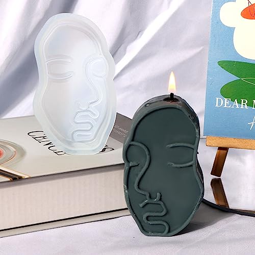 DIYBravo 2 PCS Face Silicone Moulds for Resin Human Face Candle Moulds, Deep Unique Soap Making Moulds - Image 3
