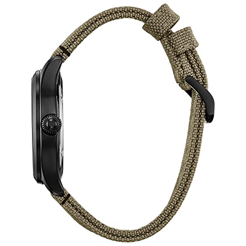 Citizen Eco-Drive Men's Star Wars Yoda "Judge me by my size, do you?" Black IP Watch, Cordura Strap, Luminous, 42mm (Model: BM6839-06W)