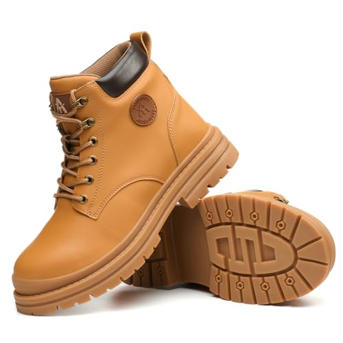 Image of Work Boots for Men,Lightweight Breathable High Top Steel Toe Boots,Unbreakable Steel Toe Shoes,Non Slip Safety Work Shoes.