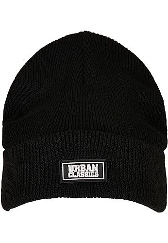 Urban Classics Plain Stitch Recycled Yarn Beanie Black one Size