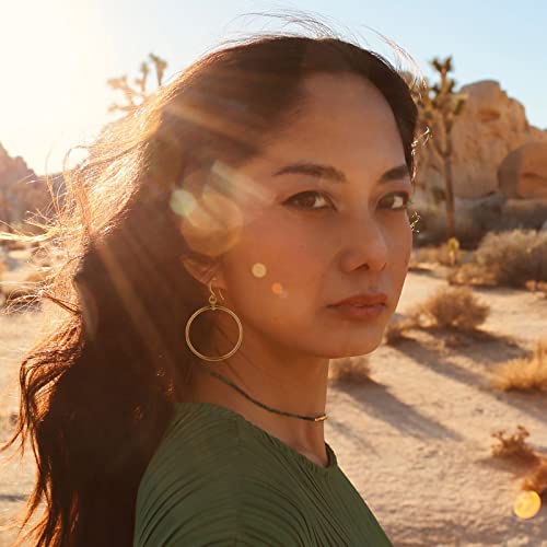 Gold Earrings for Women 14k Gold Plated Threaded Pearl Drop Earrings Hypoallergenic Dainty Baroque Pearl Geometric Rectangle Waterdrop Dangle Statement Earrings for Women Trendy3