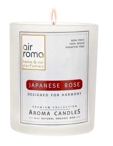 Airroma Rose Soy Wax Scented Candle (Burn Time 36hrs)