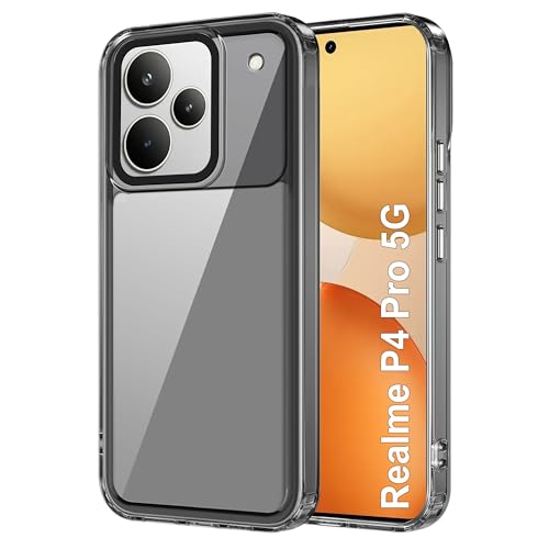 Image of Zapcase Back Case Cover for Realme P4 Pro 5G | Compatible for Realme P4 Pro 5G Back Cover | Case Cover with Camera Protection | (TPU + PC | Translucent Black)