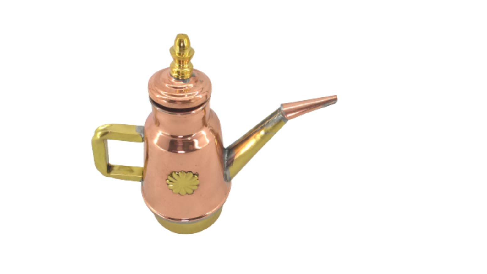 Oliera in Rame e Ottone con Manico da Cucina casa per Ristorante Pizzeria 1/2 500 ml Artigianato Made in Italy