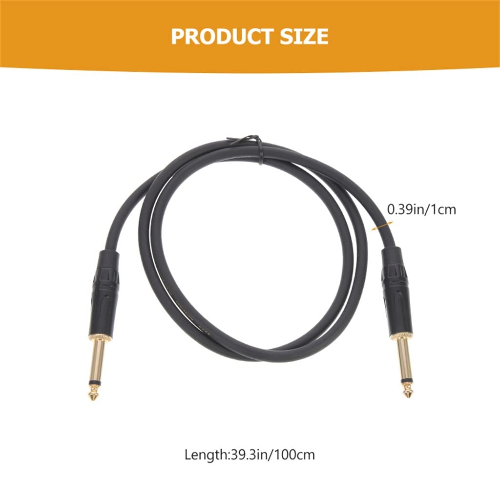 Kabel audio, kabel instrumentalny, kabel do gitary elektrycznej Kabel audio Kabel audio Głośnik 6,35 mm Akcesoria do kabla audio stereo (kolor: jak pokazano, rozmiar: jeden rozmiar)