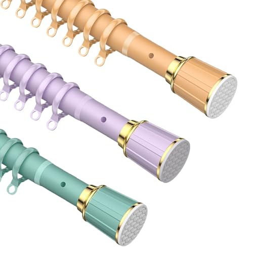 Tringle télescopique de salle de bain à haute pression avec tube noir de 33 mm de diamètre