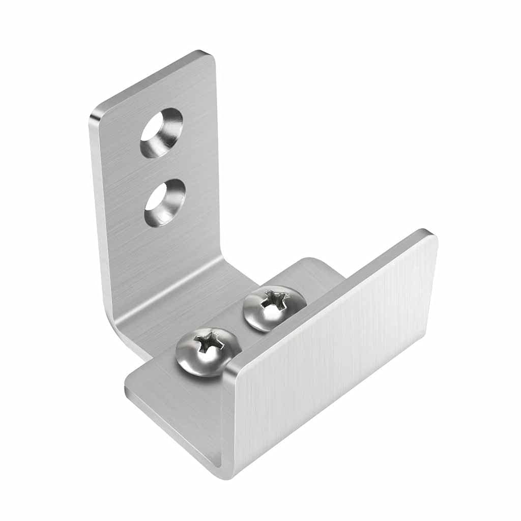 Accessoires de porte de grange en acier usiné au fini noir mat texturé