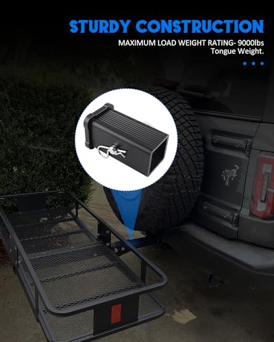 Image of 2-1 /2 inches to 2 inches Trailer Hitch Receiver Adapter | Heavy-Duty Steel. Hitch Adapter Replacement for Hitch Reducer 2.5 to 2 inch Sleeve with Pin and Clip