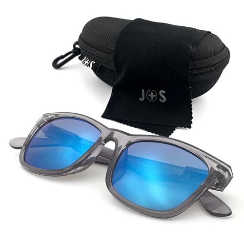 J+S Mission Mark II Rectangle Sunglasses, Polarized Sunglasses with 100% UV protection