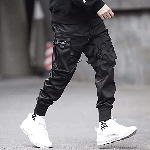 Aelfric Eden Calça masculina de corrida longa com vários bolsos moda ao ar livre casual calça legal