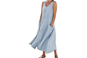 Relaxed Elegance: Apvirdy's Casual Linen Dress for Women