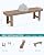 SERWALL 2-Person Backless Outdoor Bench 56 Inches, Brown