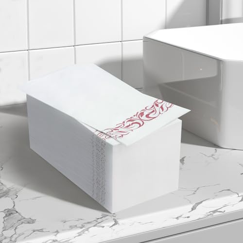 Bestvip PTZ-LH-MGJB-200 Pack Disposable Paper Napkins, 3-Ply Dinner Napkins With Rose Gold Trim thumb #4