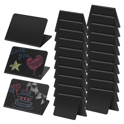 Housoutil Set of 40 Mini Chalkboard Signs Buffet Food Table Labels Dinner Party Essentials Restaurant Menu Boards