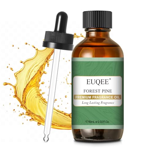 EUQEE Forest Pine Fragrance Oil Premium Fragrance Essential Oil 2.02 Fl oz with Glass Dropper for Diffusers Soap Making DIY Candle (60ml)