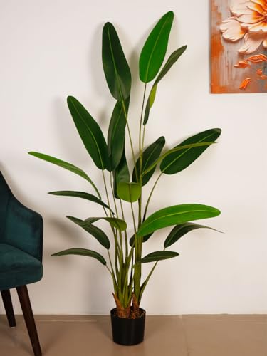 Image of ARICK DECOR 6Ft Artificial Bird of Paradise Plant in Pot, 6ft Large Faux Strelitzia Reginae Tree for Home Decor, Office, Living Room & Corner Accent