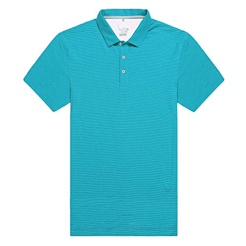 image for EAGEGOF Men's Shirt Tech Golf Polo Shirt Short Sleeve Tshirts Regular 