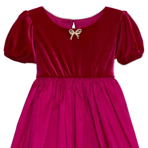 Speechless Girls' Short Sleeve Velvet Bodice and Satin Bubble Skirt Party Dress3