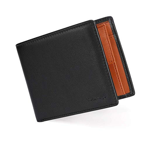 Geldbörse Herren RFID Portmonee Leder Portemonnaie Männer Geldtasche Geldbeutel Portmonaise Slim Wallet Mit Münzfach Brieftasche Geschenk für Männer XB-071