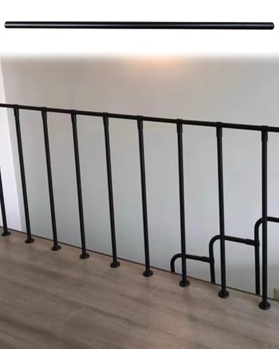 Balaustres para escalera interior sin vibración con montaje de suelo en L y postes negros