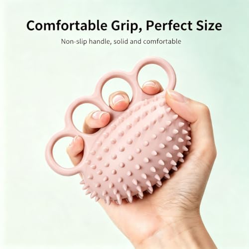 Image of Electric Hand Grip Strengthener Finger Exercise Ball, 3 Modes Vibration Therapy Ball with Magnetic Roller, Rechargeable Silicone Hand Squeeze Ball for Stroke Recovery, Arthritis, Carpal Tunnel & Stress Relief (1100mAh, 10Min Auto-Off)