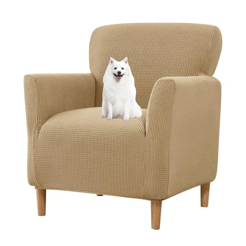 Funda de sillón jacquard elástica caqui protector silla sala estar OBASDFD 2