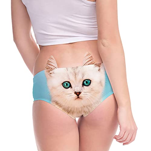 Slip sexy avec oreilles mignonnes et imprimé 3D queue d'animal