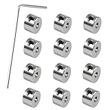 12pcs Set Screw Collars 3.05mm Bore Shaft Collars Screw Style, 8mm OD, 5mm Width, Landing Gear Collar Wheel Stopper for Automotive and Industrial Use
