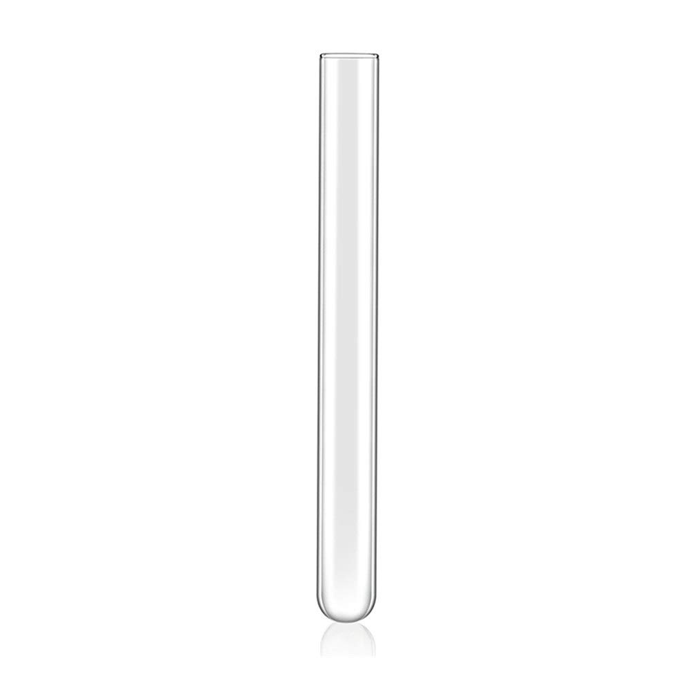 tubos de ensayo pequeños, tubo de ensayo de laboratorio de 50 piezas / lote, 15 * 100 mm, tubo de ensayo de vidrio transparente vacío, implemento de laboratorio de uso, consumibles médicos, fácil de