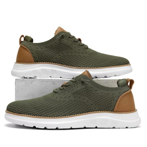 Image of Men's Mesh Sneakers Oxfords Lace-Up Lightweight Casual Walking Shoes Driving Shoes