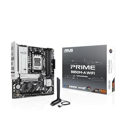 ASUS Prime B850M-A WiFi  Placa Base AMD mATX  Ranura DDR5  PCIe 5.0 Ready  3 Ranuras M.2  Wi-Fi 6E  Ethernet Realtek 2.5 GB  DisplayPort  HDMI  USB-C Frontal de 5 Gbps  BIOS Flashback  Aura Sync