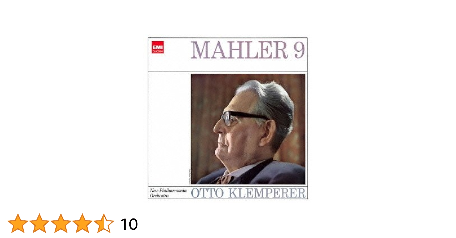 2CD オットー・クレンペラー, ニュー マーラー 交響曲 第9番 TOGE150623 EMI CLASSICS /00220 マーラー：交響曲第9番／R. シュトラウス：メタモルフォーゼン