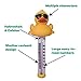 GAME 7000 Derby Duck Spa and Pool Thermometer, Shatter-Resistant Casing Tether Included, Fahrenheit and Celsius, 9-in Height x 3-1/2-in Diameter, Old Version