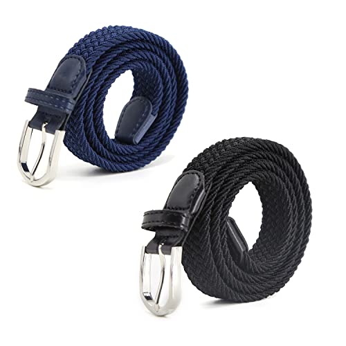 4x Kinder Gürtel Set - Elastisch Verstellbar Unisex 2,5cm Breite