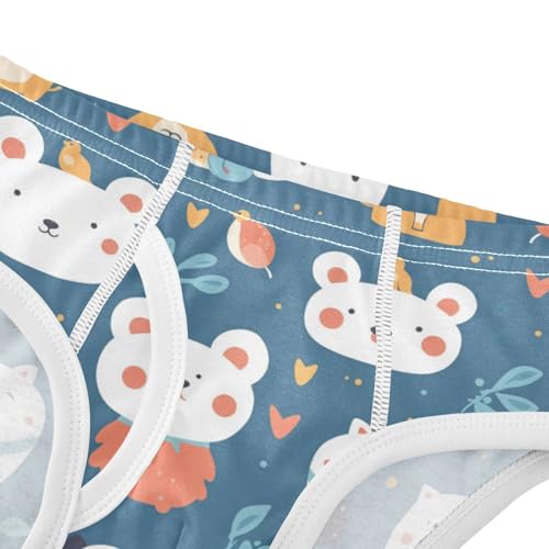 KLL Cute Animals Seamless Pattern Little Boys Cotton Underwear Briefs Cute Undies4