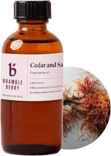 Image of Brambleberry Cedar and Saffron Fragrance Oil | Woody Scent for DIY Candles | Cedar saffron fragrance oil for candle making, soap, lotion, body butter, bath bombs, scrubs, and sophisticated woody DIY.