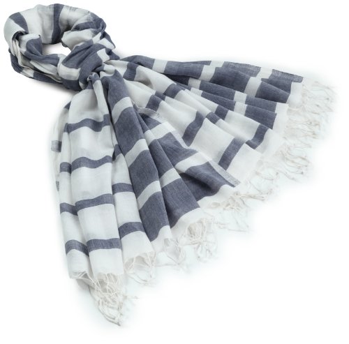 [アーバンリサーチ] UR ストール 307 03 WHTxBLU OneSize