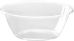Mixing Bowl, Clear Plastic Salad and Serving Bowl Reusable Non Stick Unbreakable Kitchen Cooking Baking Aid for Party Snack Storage (S)